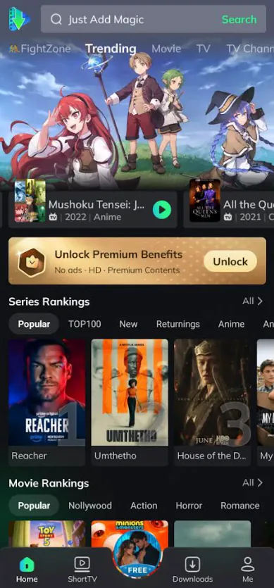 MovieBox app preview